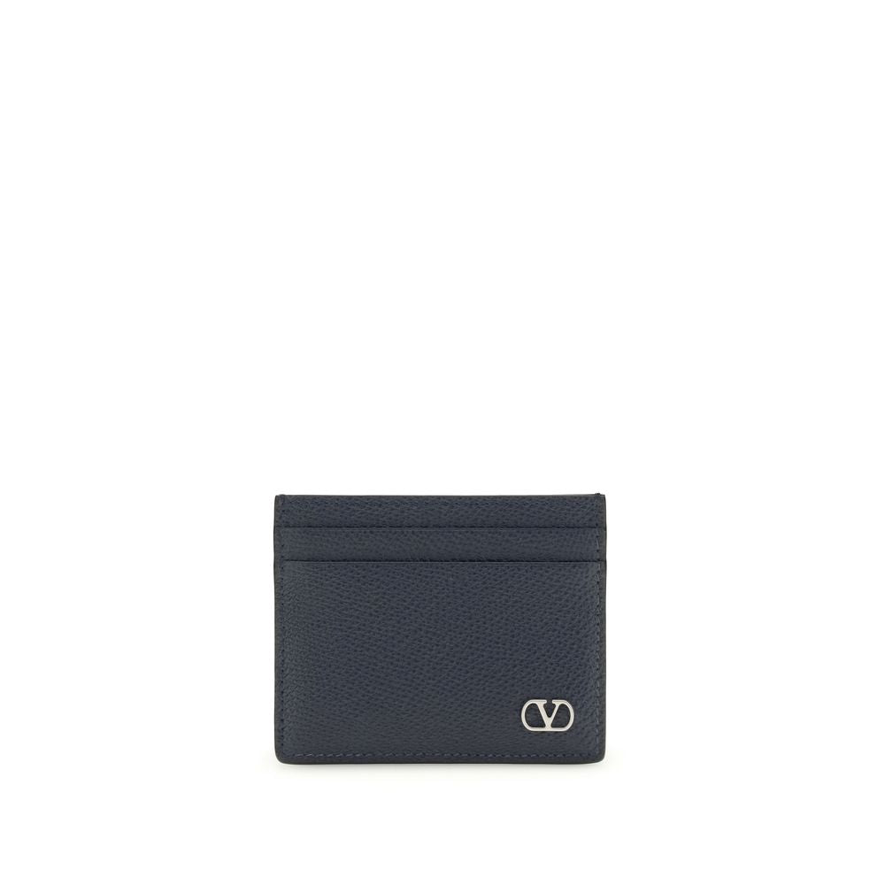 Valentino Garavani Bos Taurus blue calfskin wallet-1