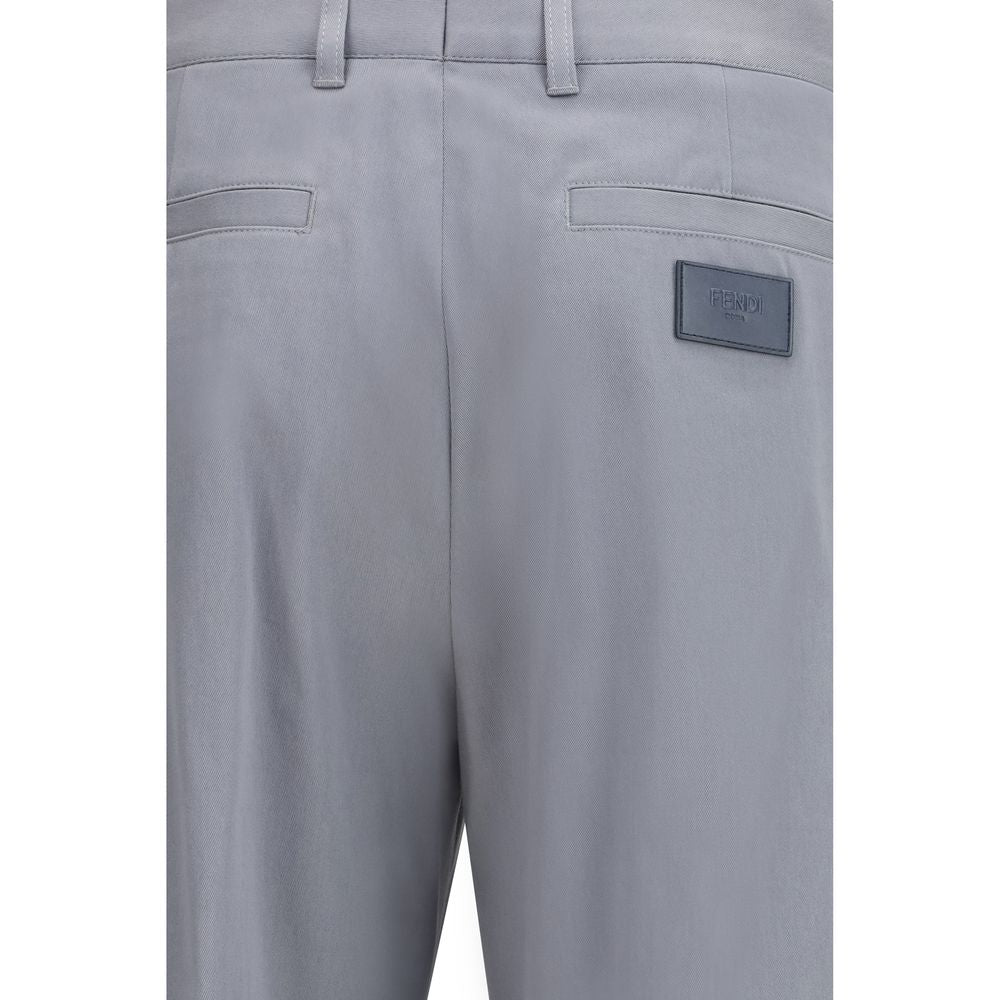 Fendi Graue Baumwollhose für den Alltag-3