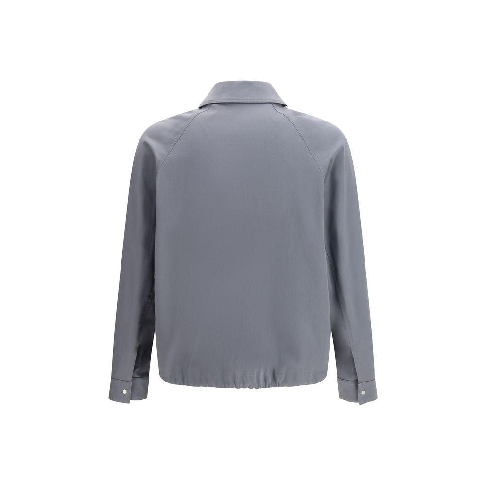 Fendi Graue Baumwoll-Shell-Jacke-2