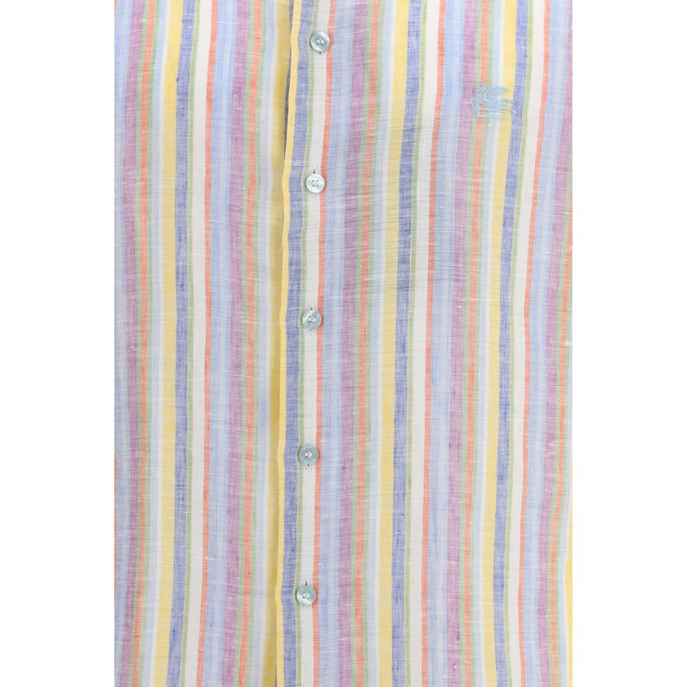 Etro Multicolor Linen Pattern Shirt-3