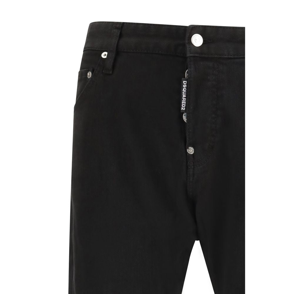 Dsquared² Black Cotton Slim Fit Jeans-3