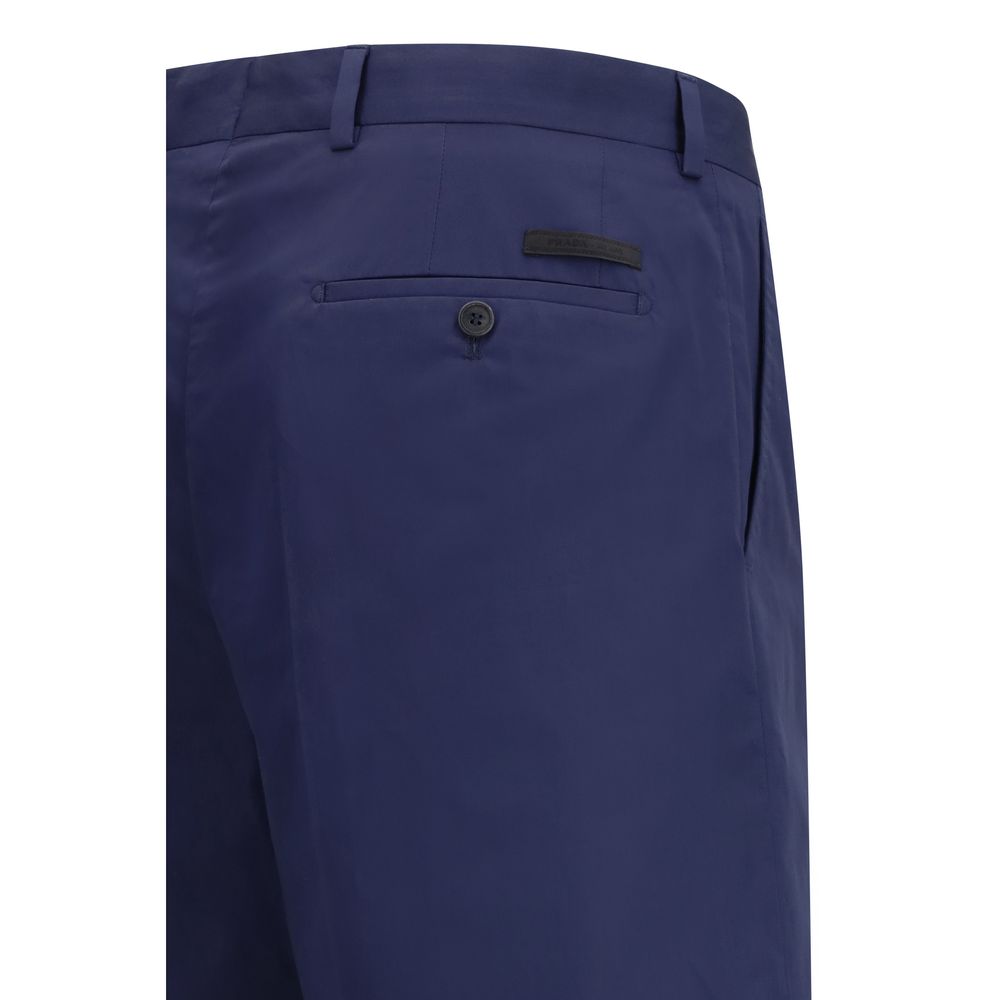 Prada Blaue Baumwoll-Bermudashorts-3