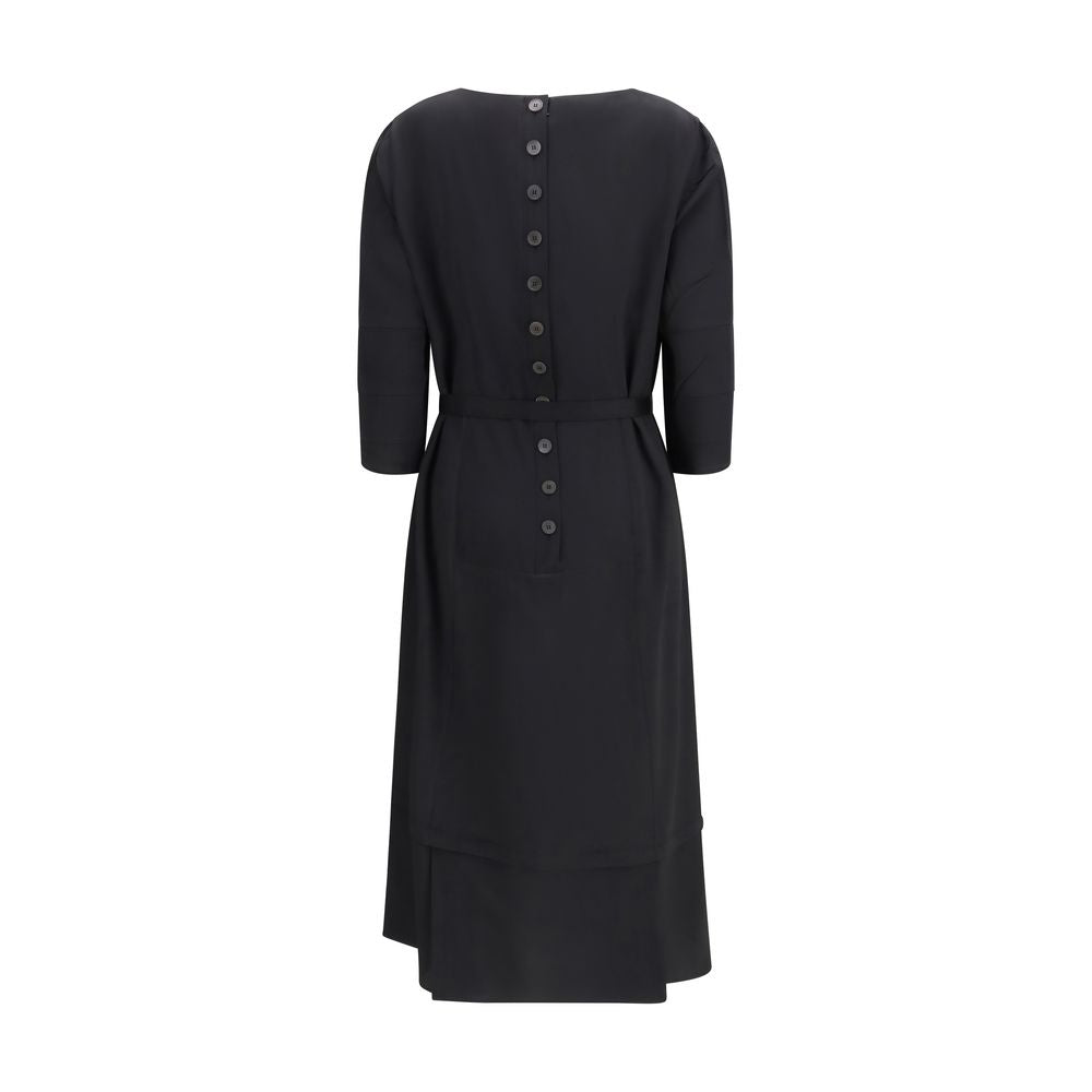 Prada black wool dress for everyday wear-2