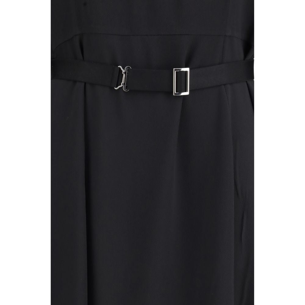 Prada black wool dress for everyday wear-3