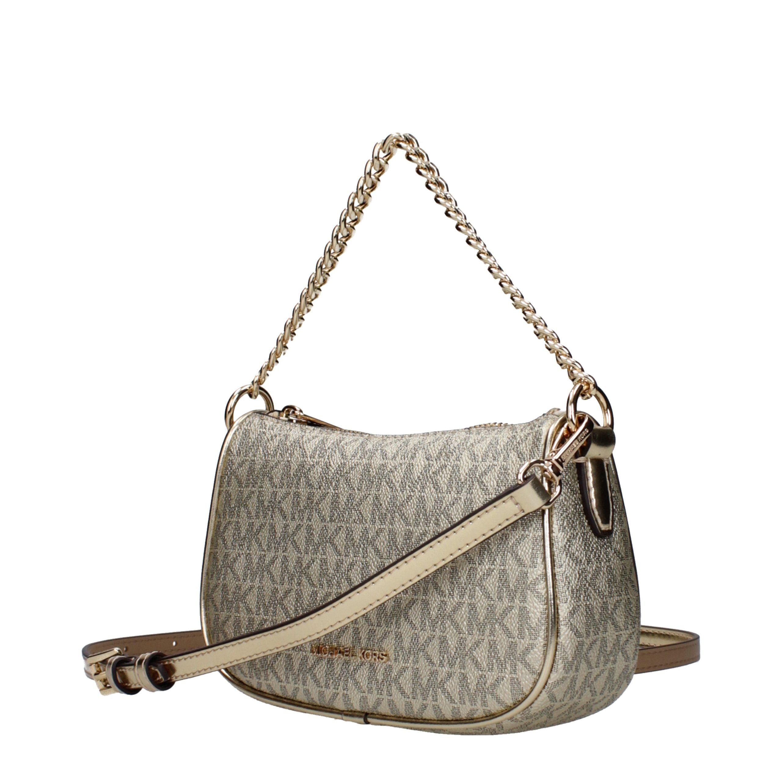 Michael Kors Goldfarbene Stoffhandtasche-2