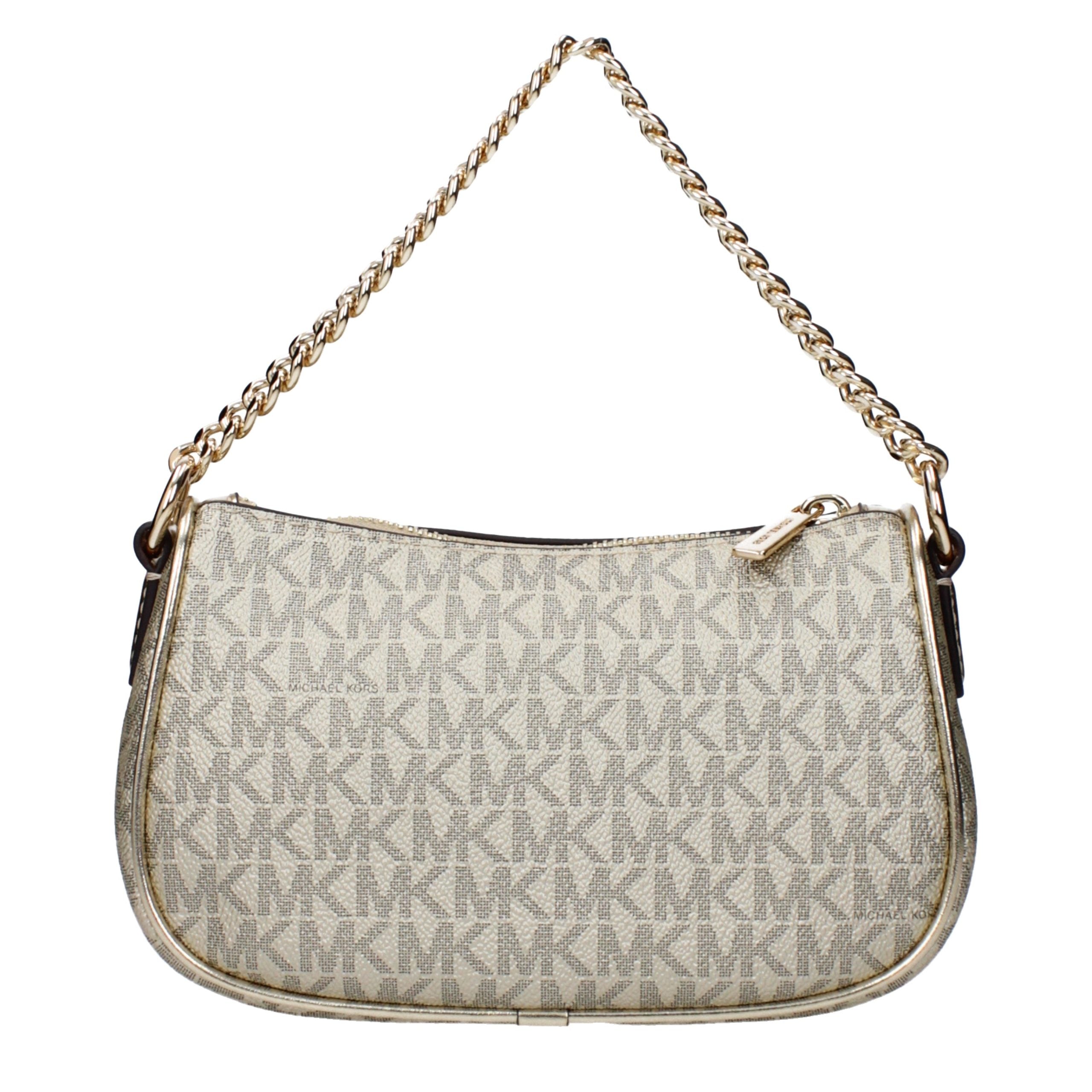 Michael Kors Goldfarbene Stoffhandtasche-3