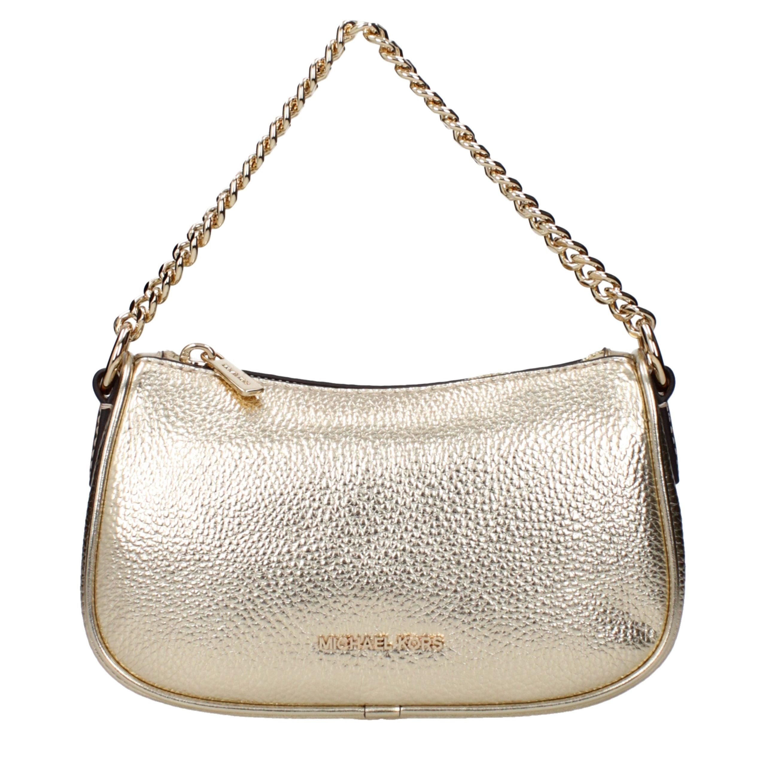 Michael Kors Goldfarbene Lederhandtasche-1