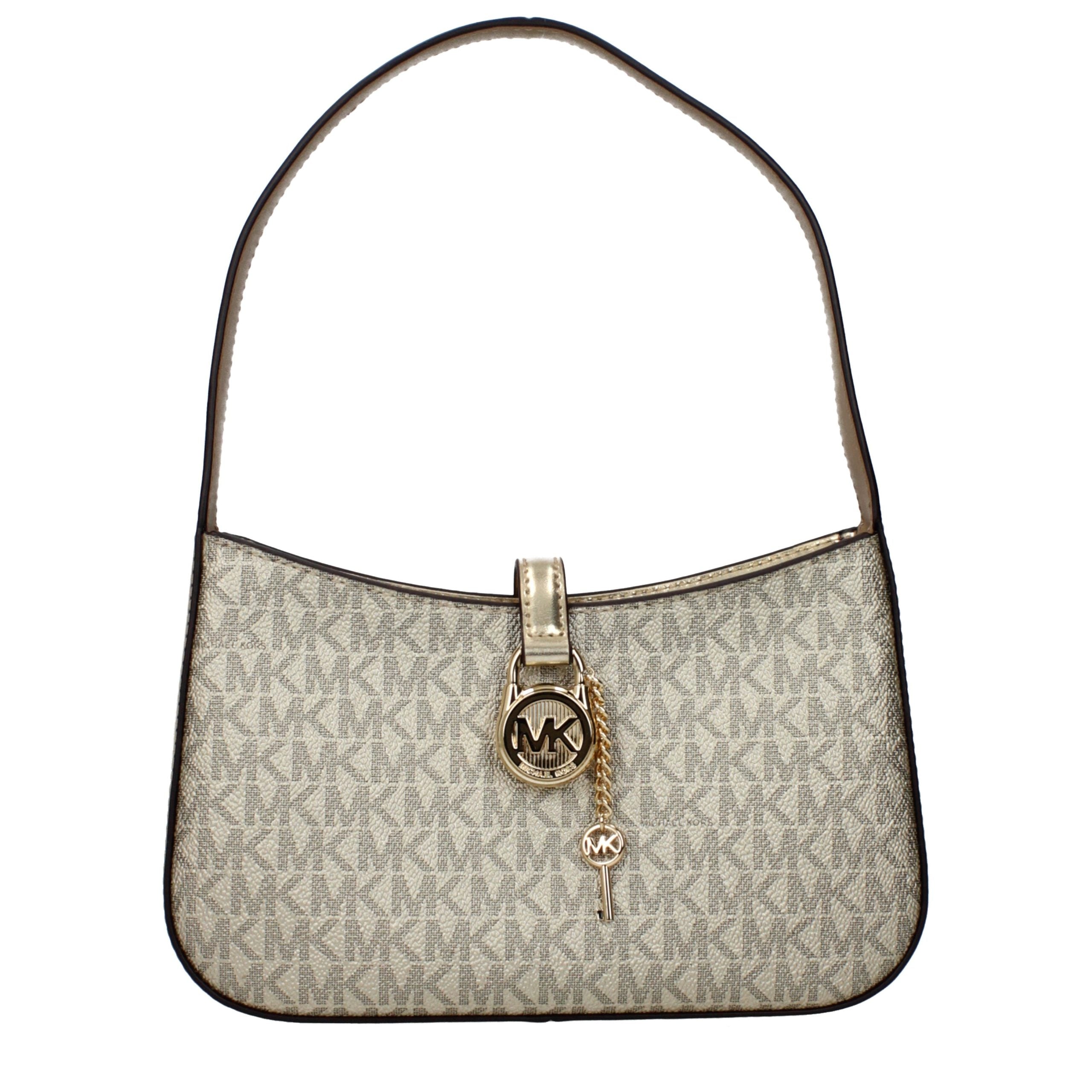 Michael Kors Goldfarbene Stoffhandtasche-1