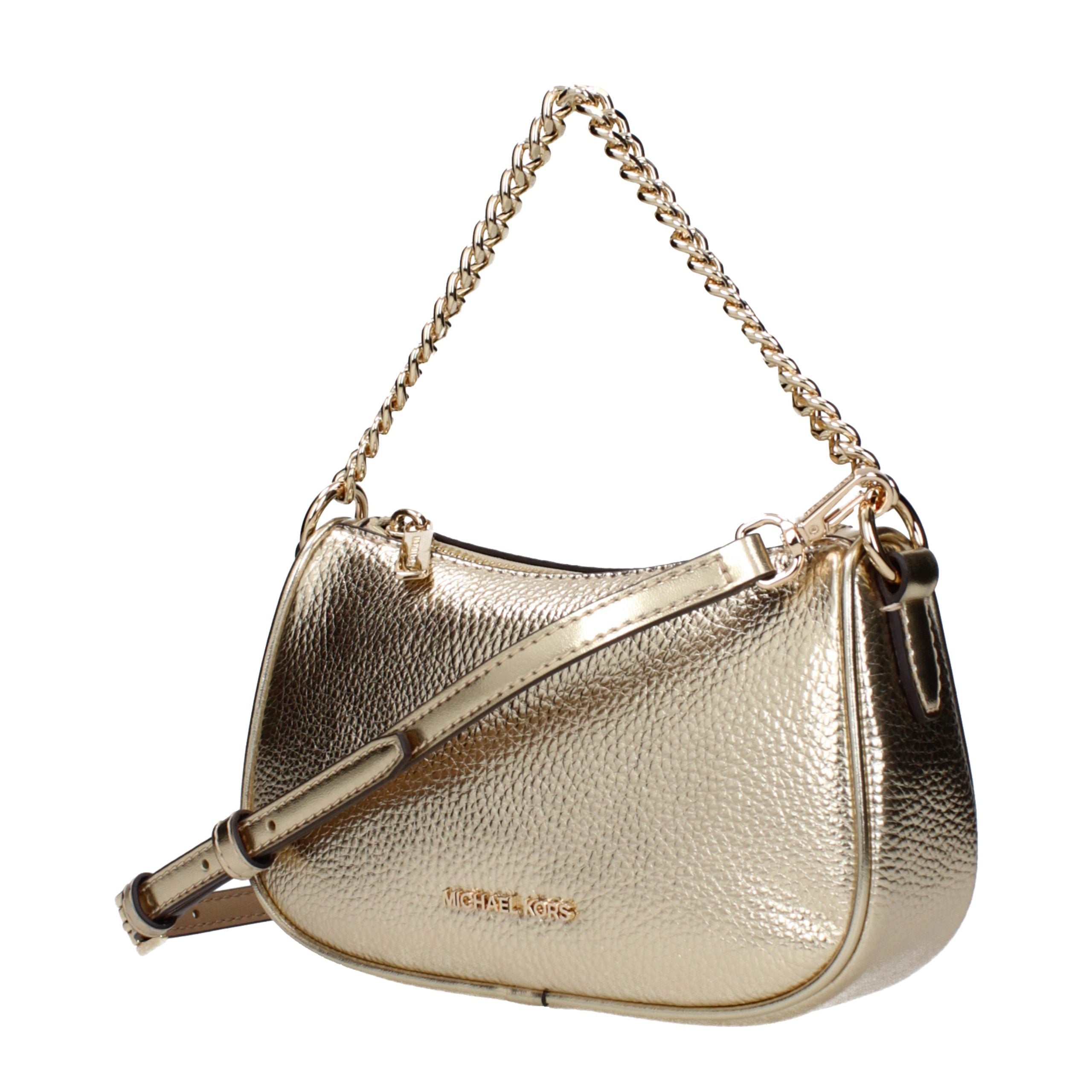 Michael Kors Goldfarbene Lederhandtasche-2