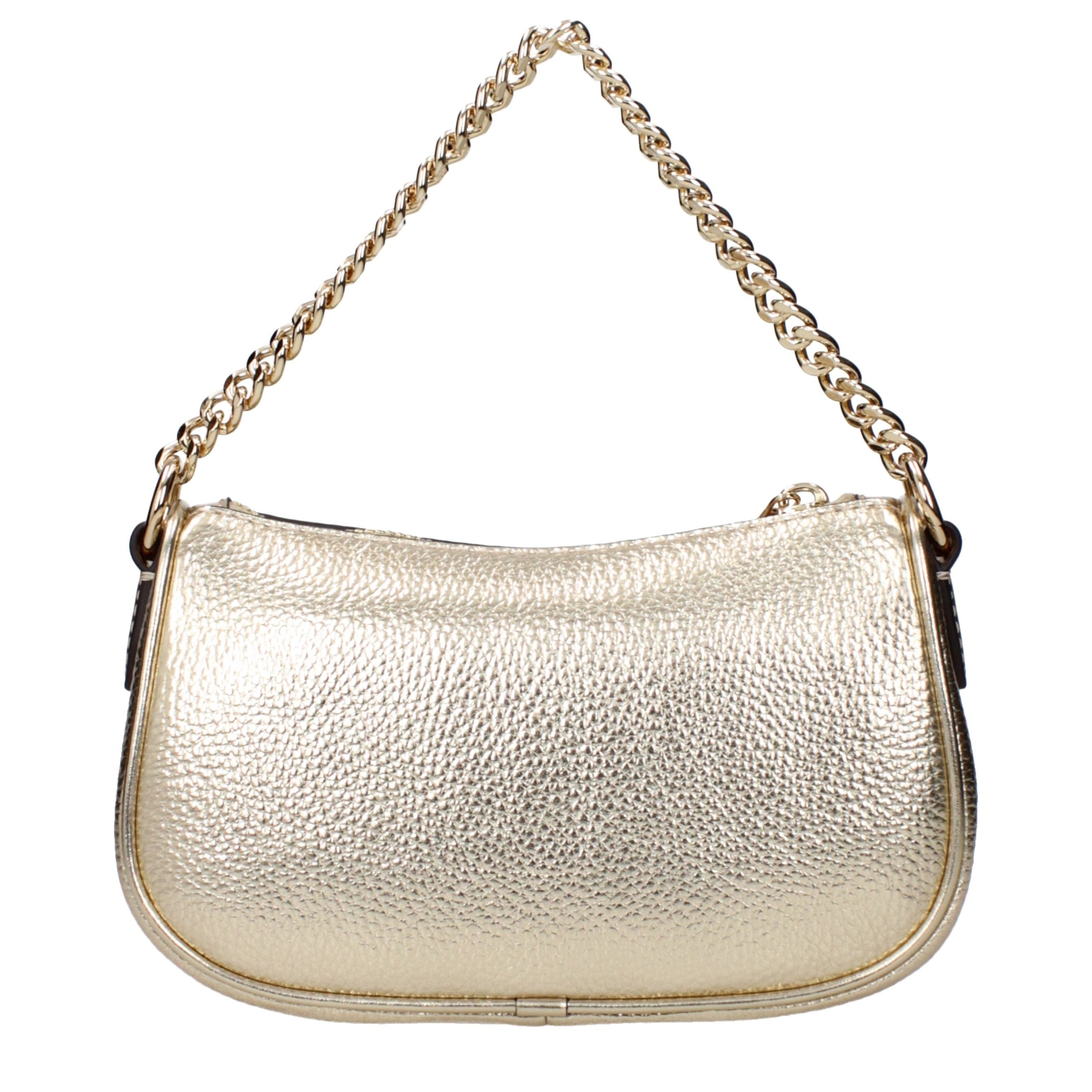 Michael Kors Goldfarbene Lederhandtasche-3