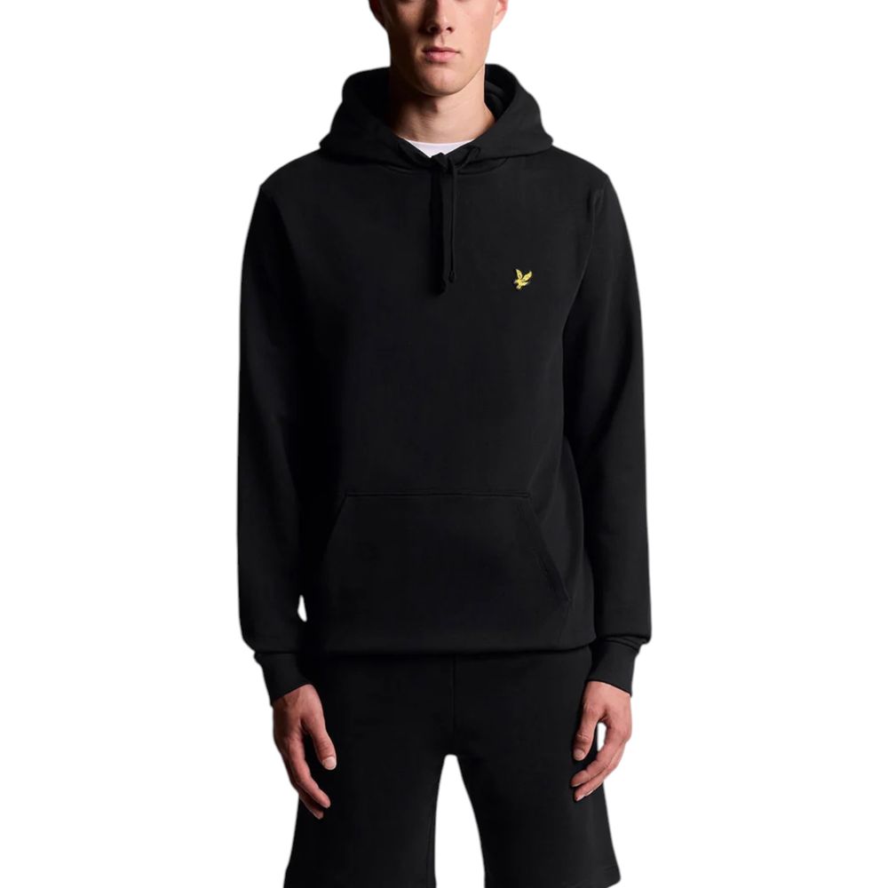 Lyle & Scott Schwarzer Baumwoll-Hoodie