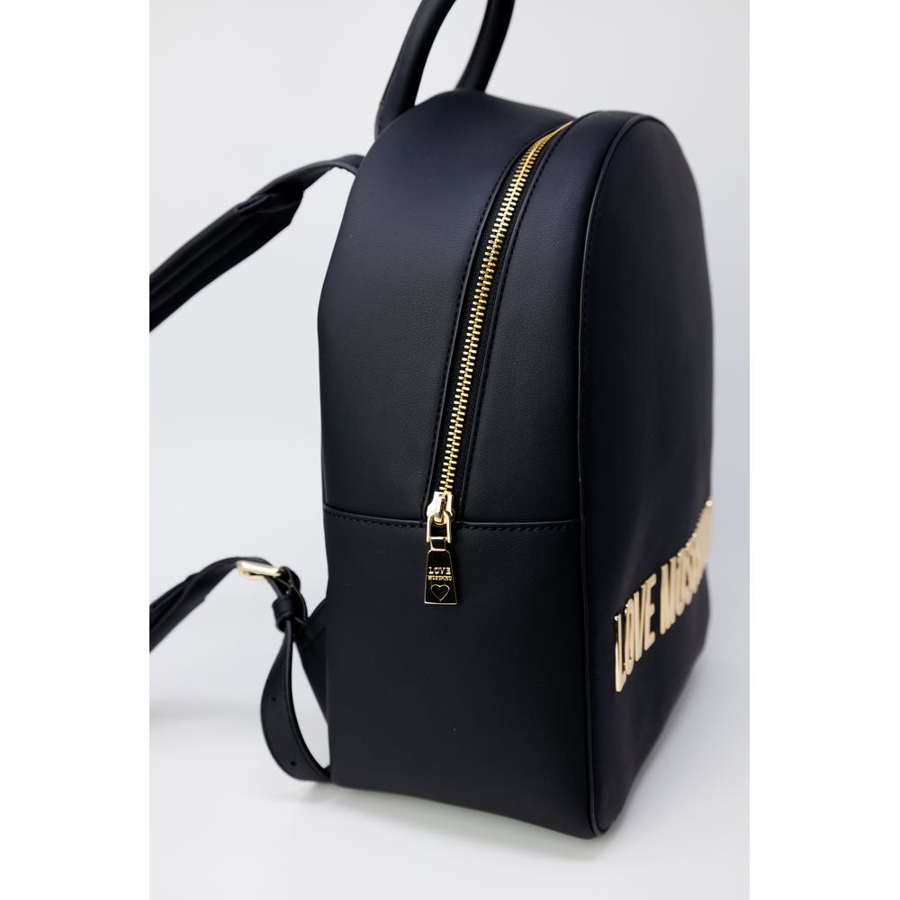 Love Moschino Black Polyethylene Backpack-3