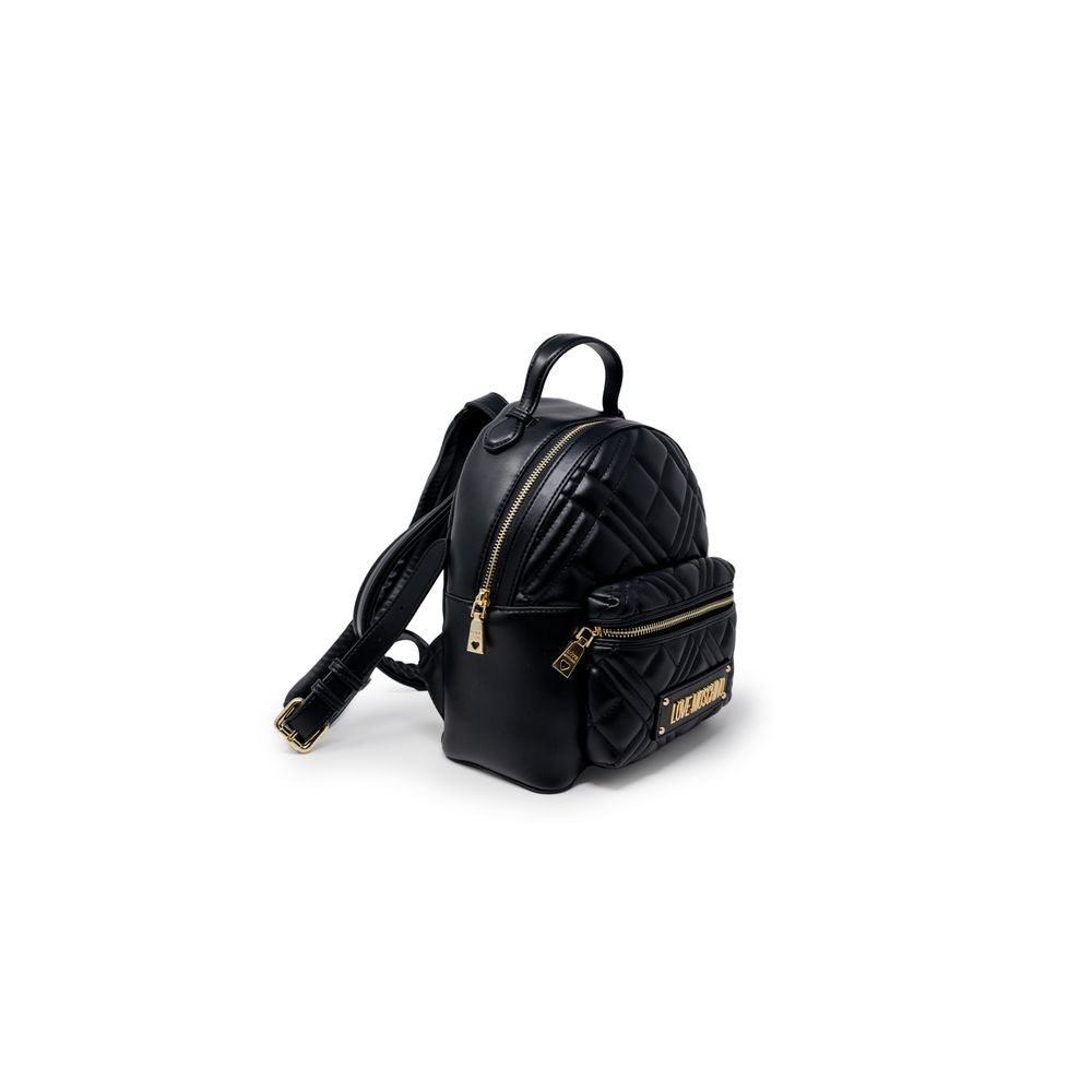 Love Moschino Black Polyethylene Backpack-2