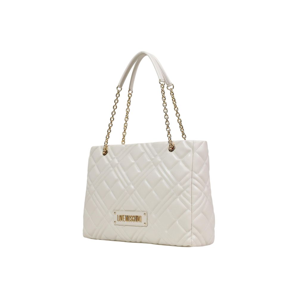 Love Moschino Beige Polyethylene Handbag-2