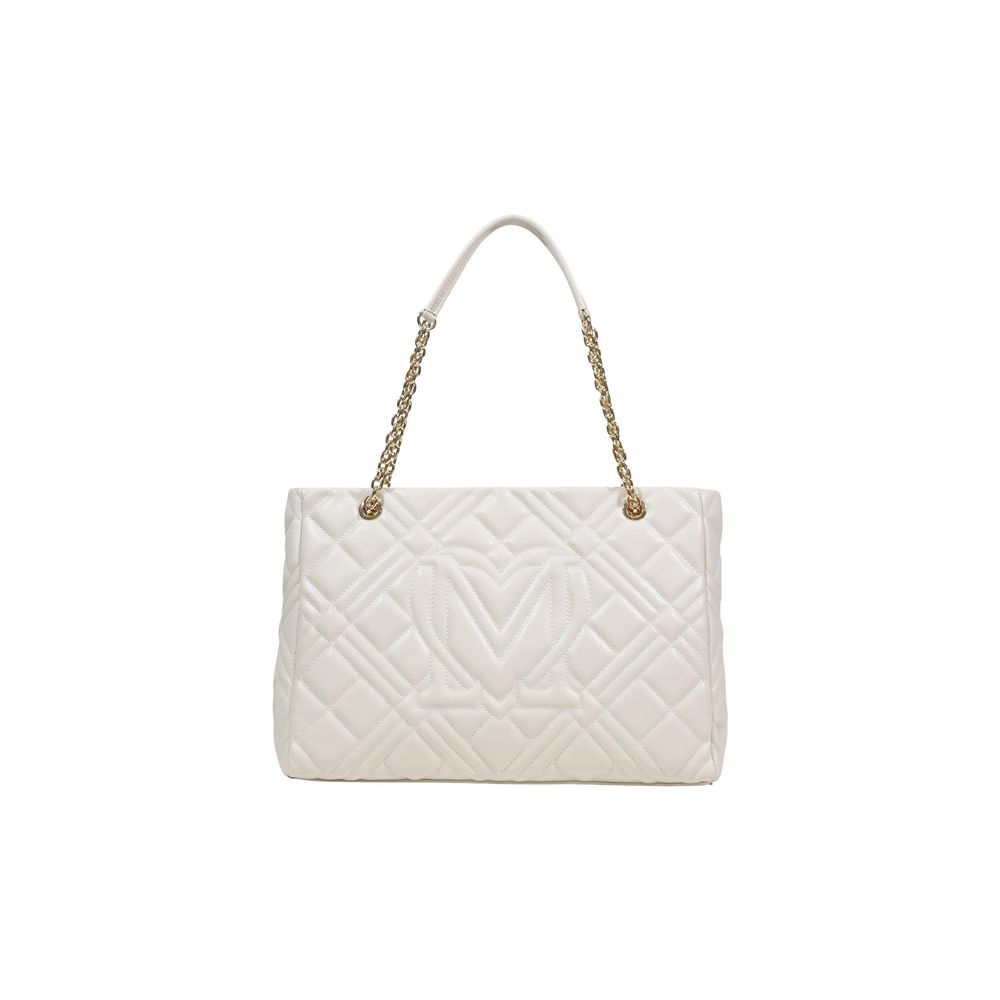 Love Moschino Beige Polyethylene Handbag-3