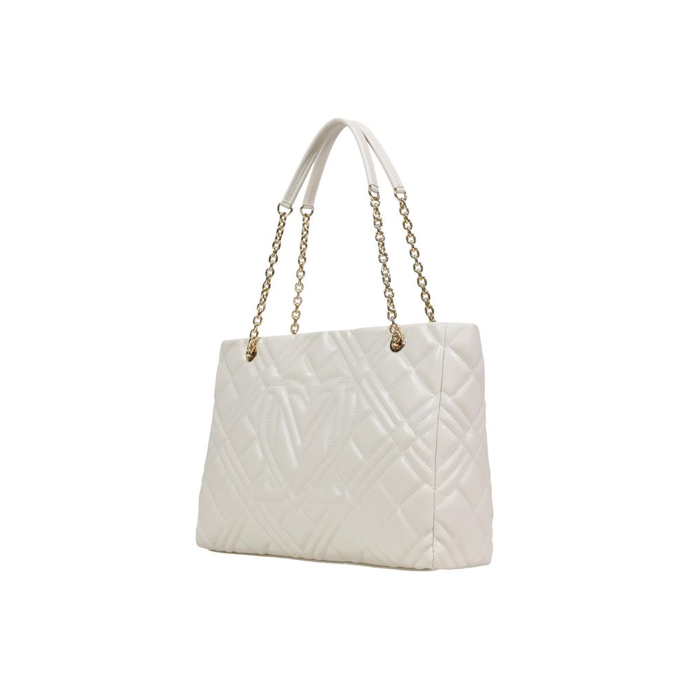 Love Moschino Beige Polyethylene Handbag-4