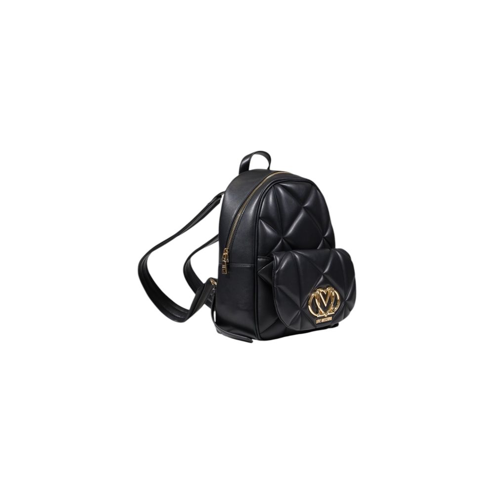 Love Moschino Schwarzer Rucksack aus Polyethylen-2