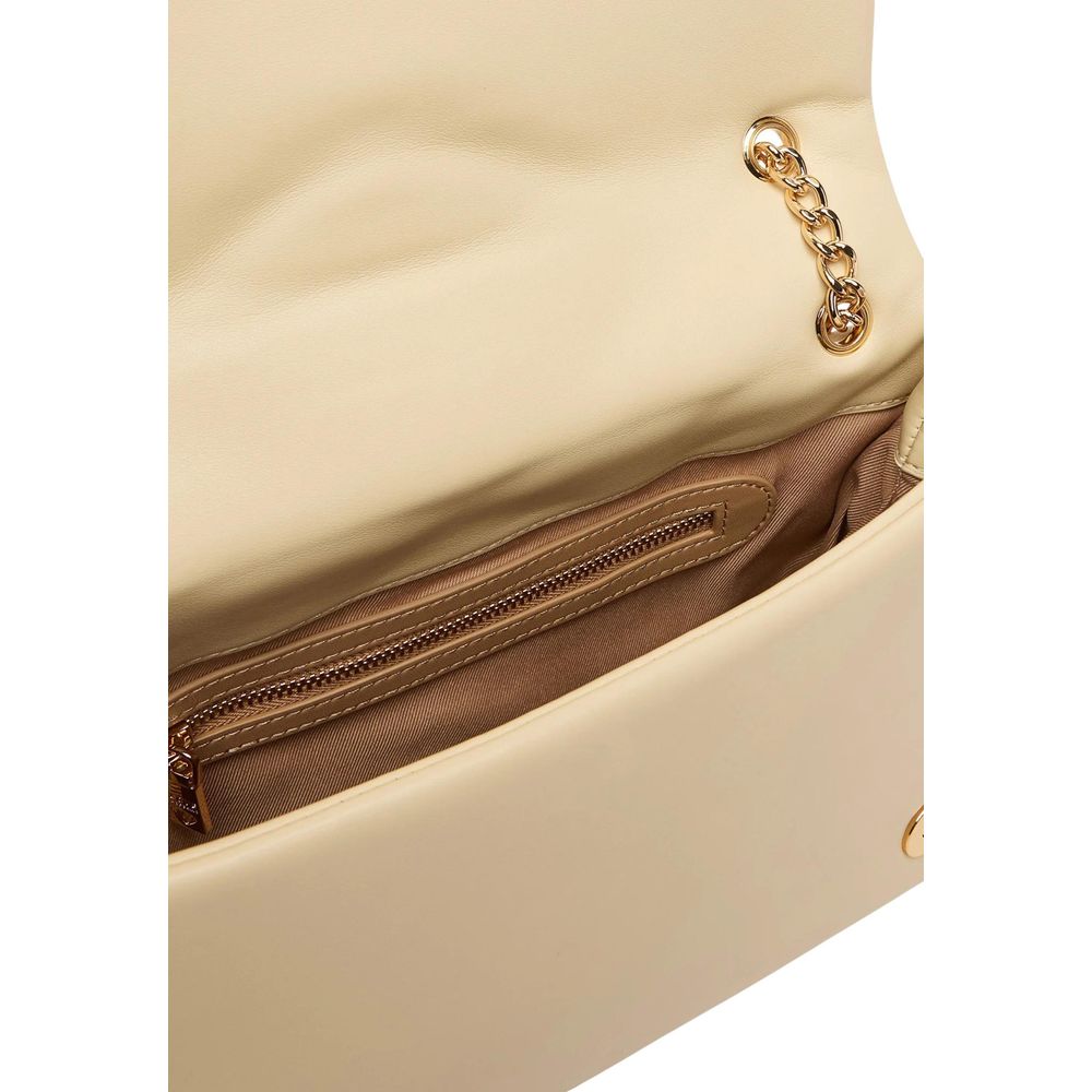 Love Moschino Beige Faux Leather Handbag-4