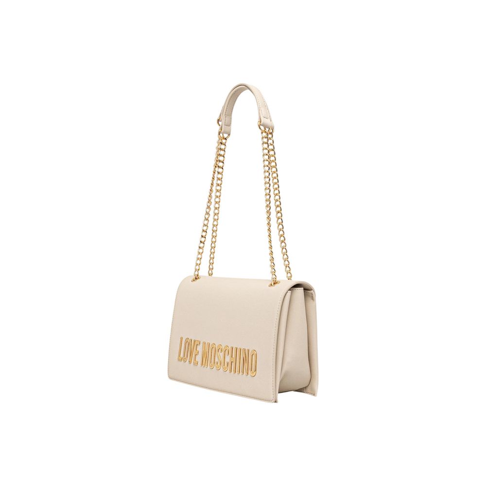 Love Moschino Beige Polyethylene Handbag-2