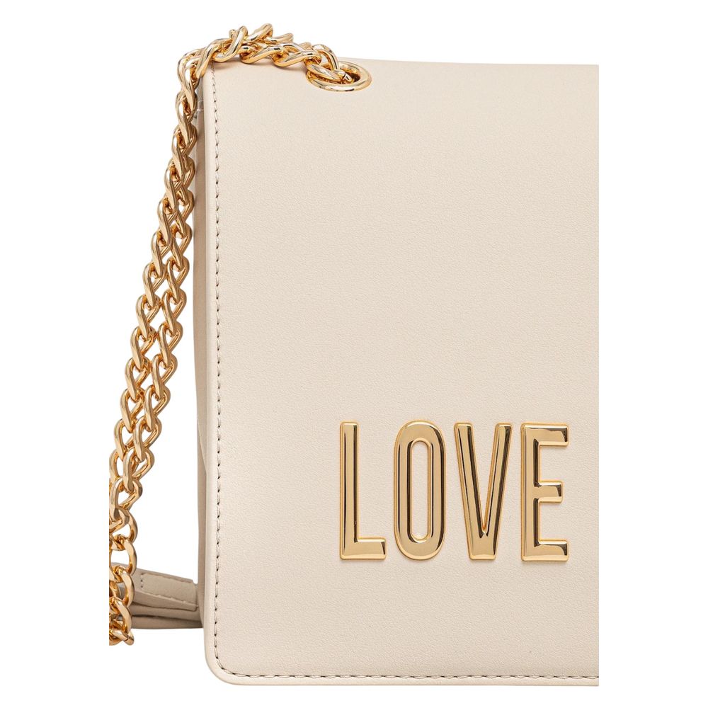 Love Moschino Beige Polyethylene Handbag-3