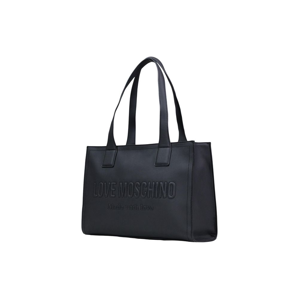 Love Moschino Black Polyethylene Handbag-2