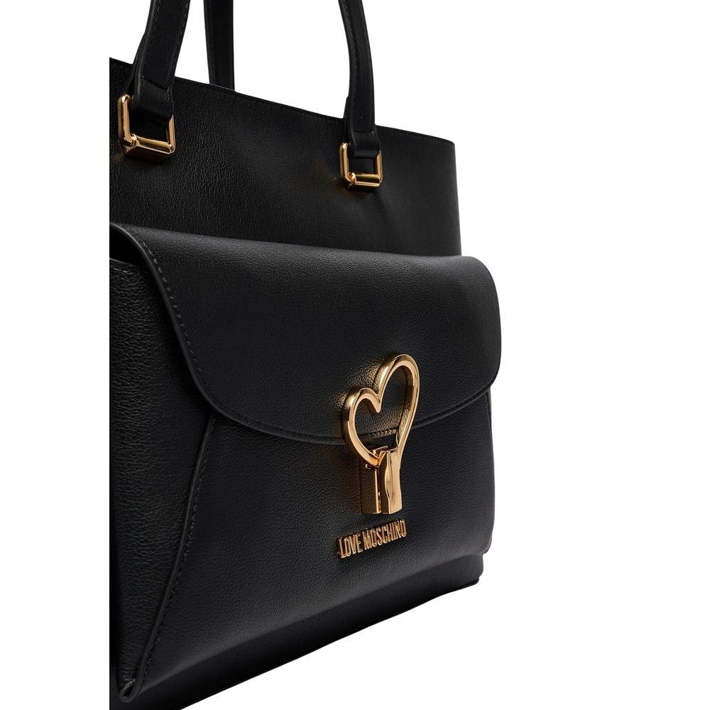 Love Moschino Black Polyethylene Handbag-2