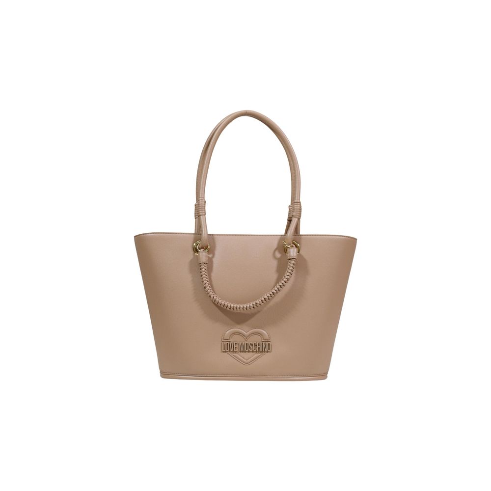 Love Moschino Beige Polyethylene Handbag-1