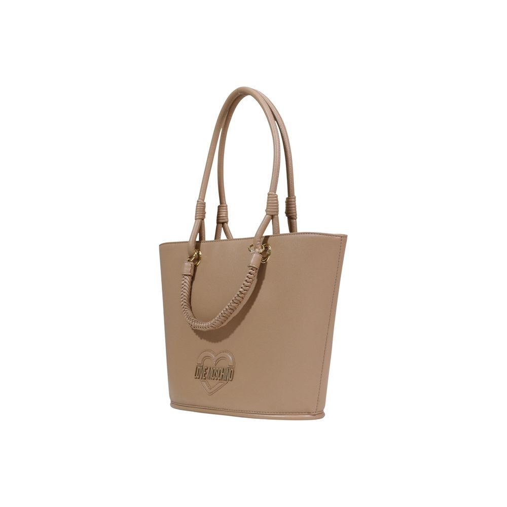 Love Moschino Beige Polyethylene Handbag-2