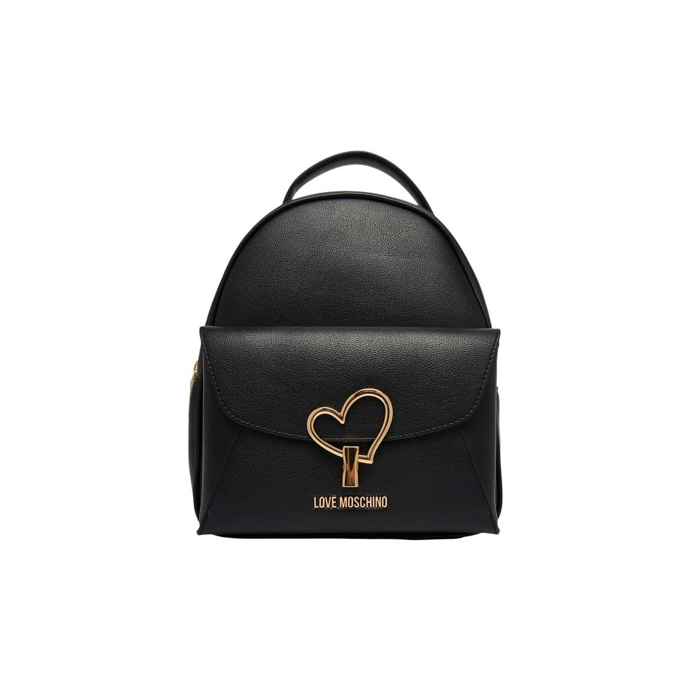 Love Moschino Black Polyethylene Backpack-1