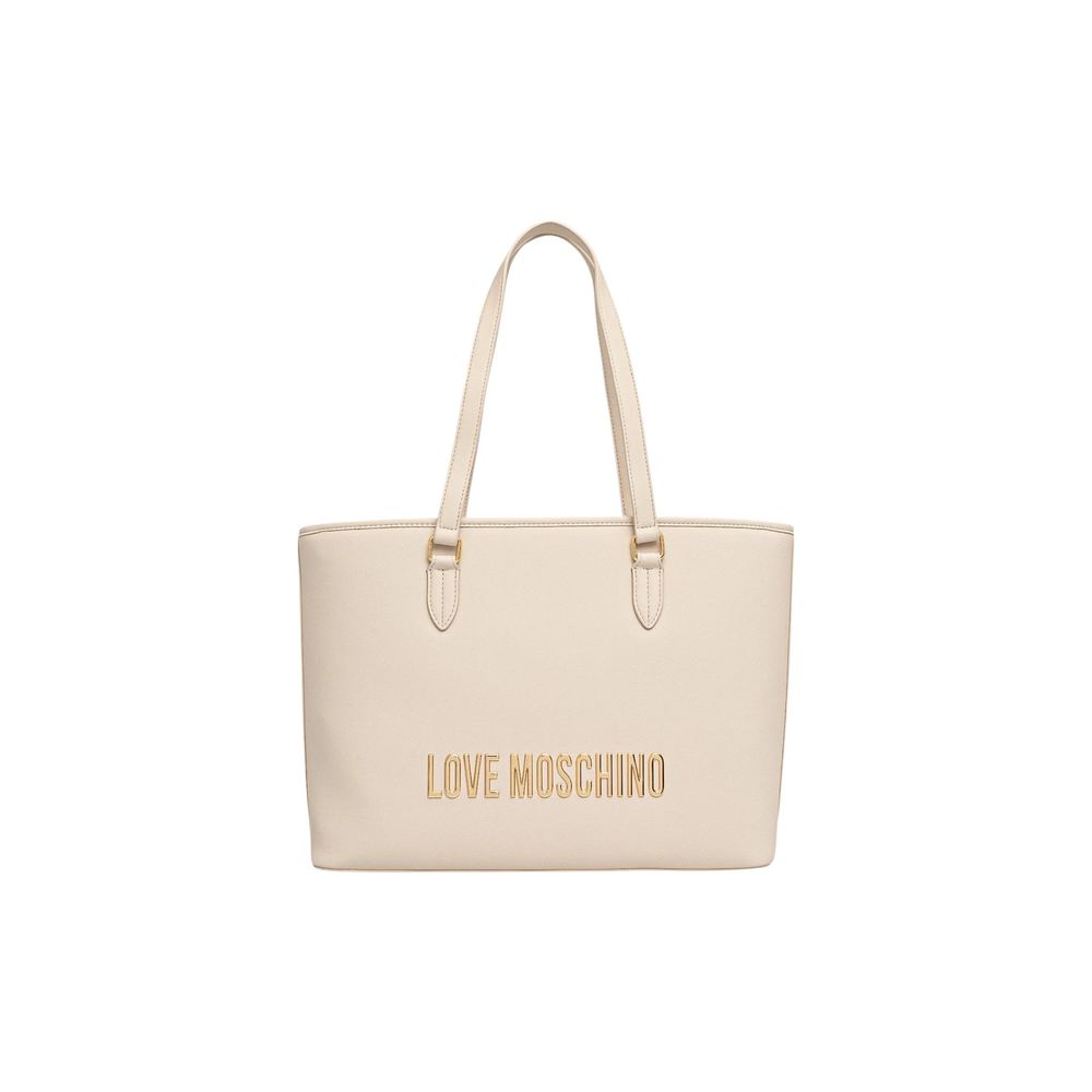 Love Moschino Beige Polyethylene Handbag-1