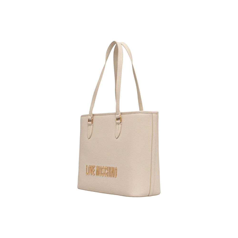 Love Moschino Beige Polyethylene Handbag-2