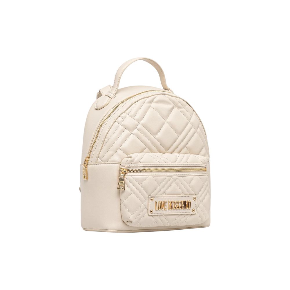 Love Moschino Beiger Rucksack aus Polyethylen-2