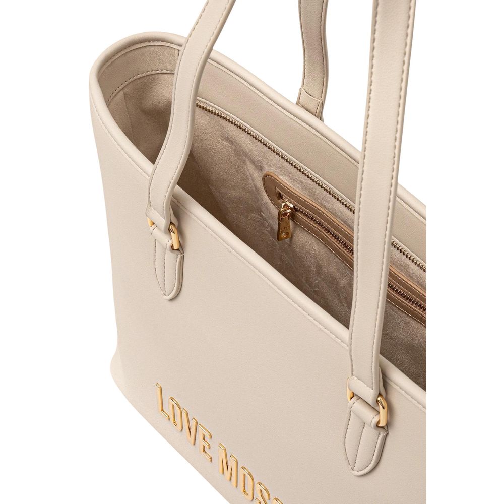 Love Moschino Beige Polyethylene Handbag-5