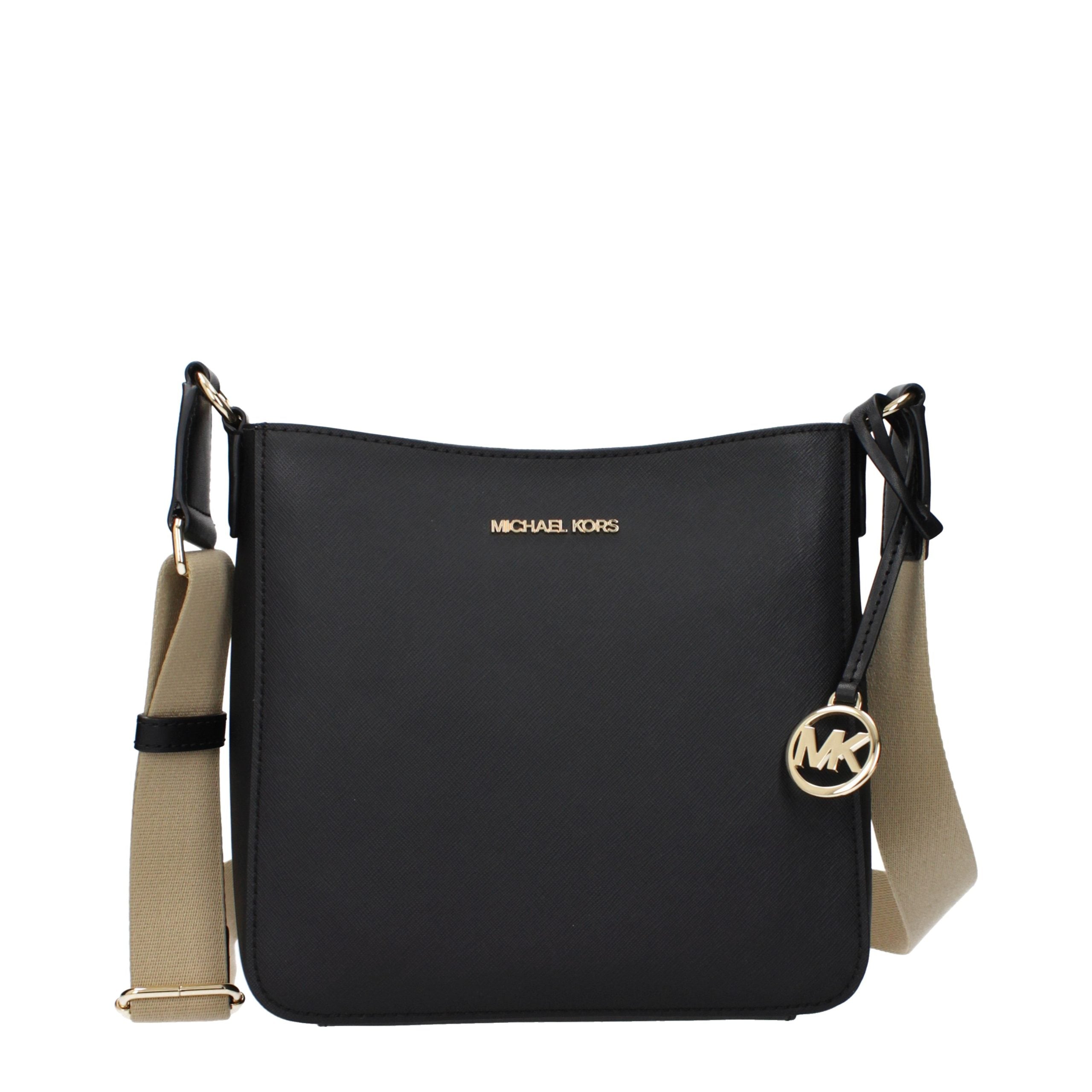 Michael Kors Schwarze Leder Umhängetasche-1