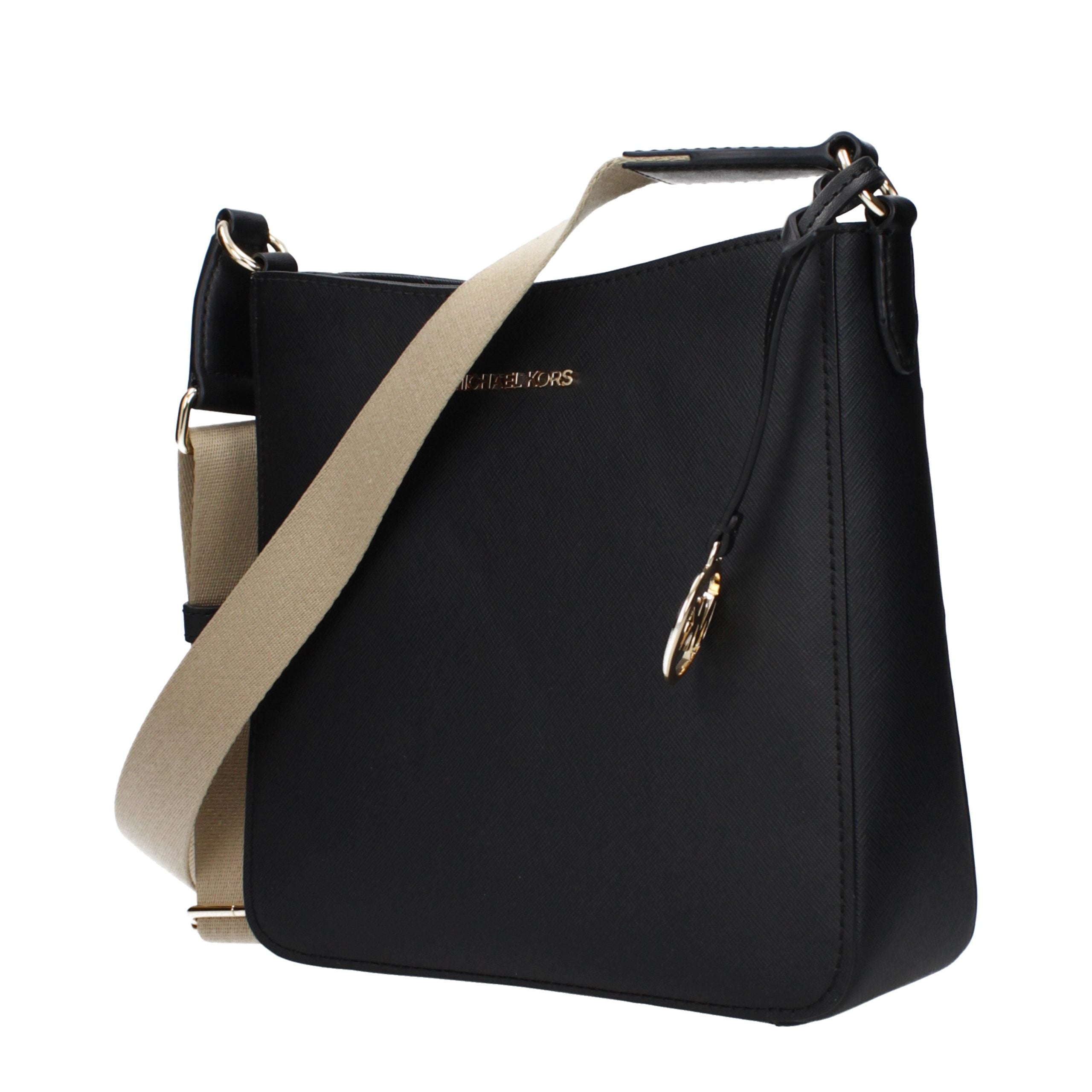 Michael Kors Schwarze Leder Umhängetasche-2