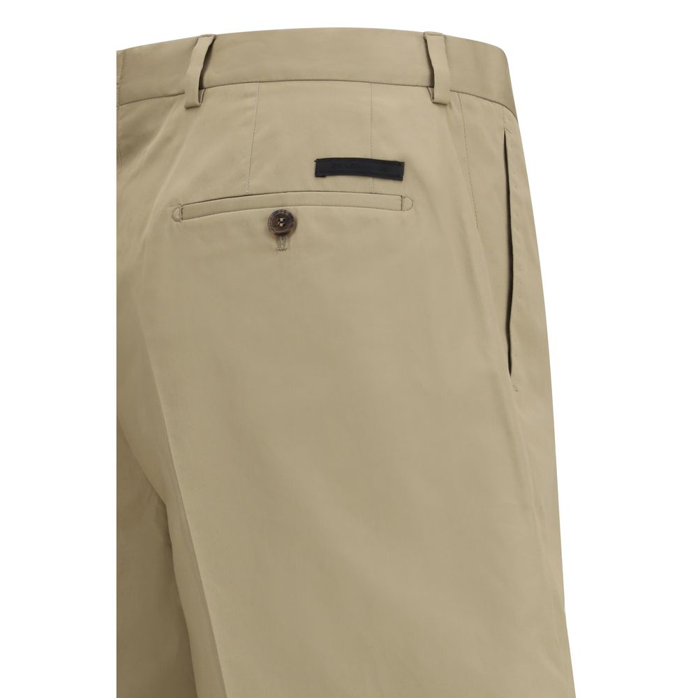 Prada Beige Cotton Bermuda Shorts-3
