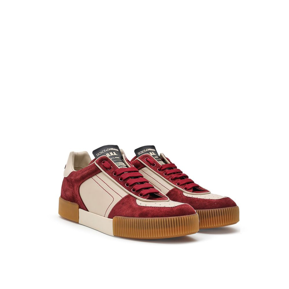 Dolce & Gabbana Weiße Leder Low-Top Sneaker-2