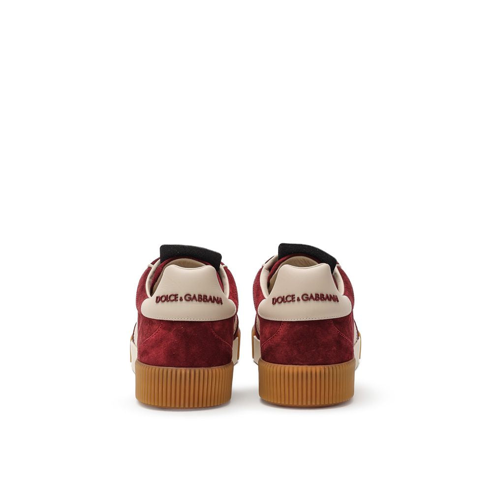Dolce & Gabbana Weiße Leder Low-Top Sneaker-3