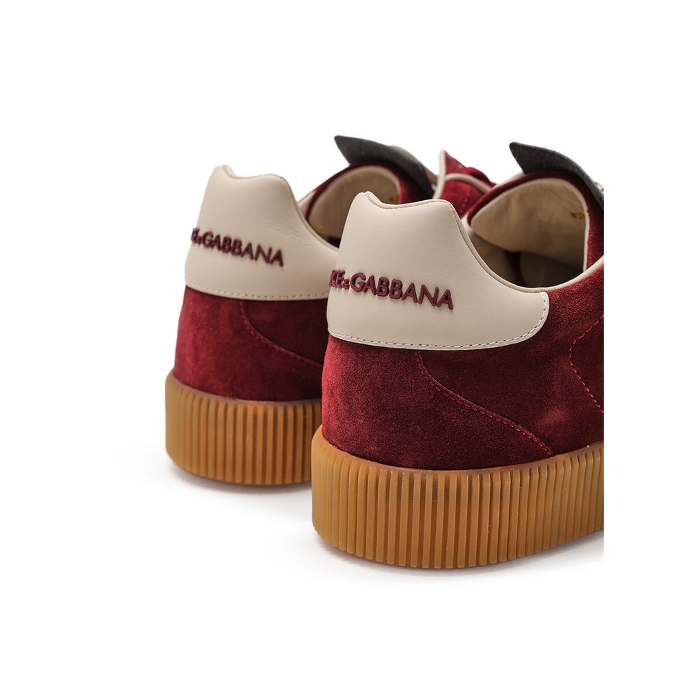 Dolce & Gabbana Weiße Leder Low-Top Sneaker-4