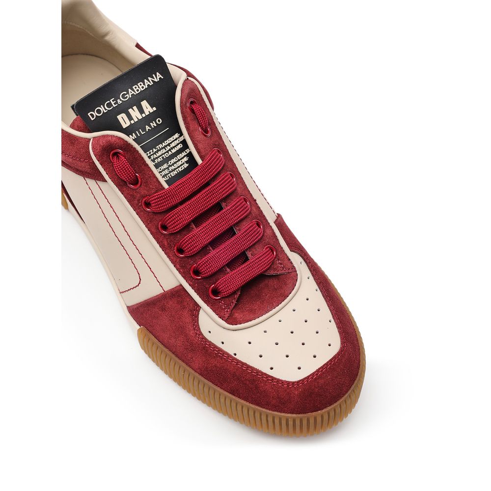 Dolce & Gabbana Weiße Leder Low-Top Sneaker-5