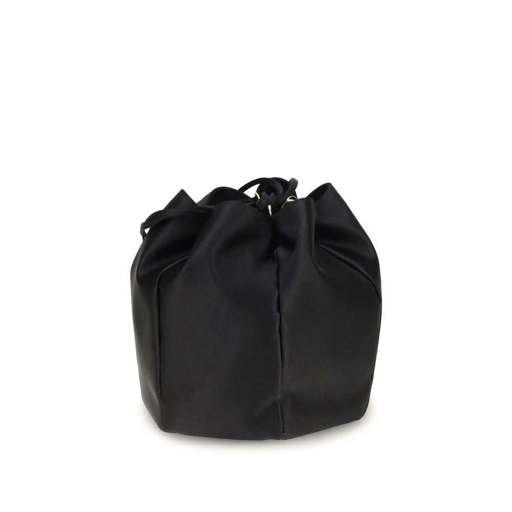 Prada Schwarze Seiden-Beuteltasche-3