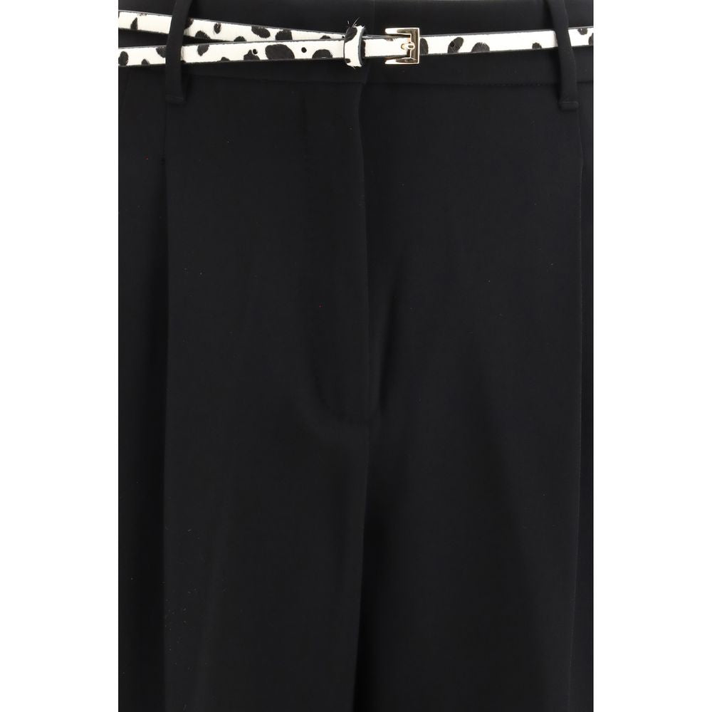 Max Mara Black Triacetate Leisure Trousers-3