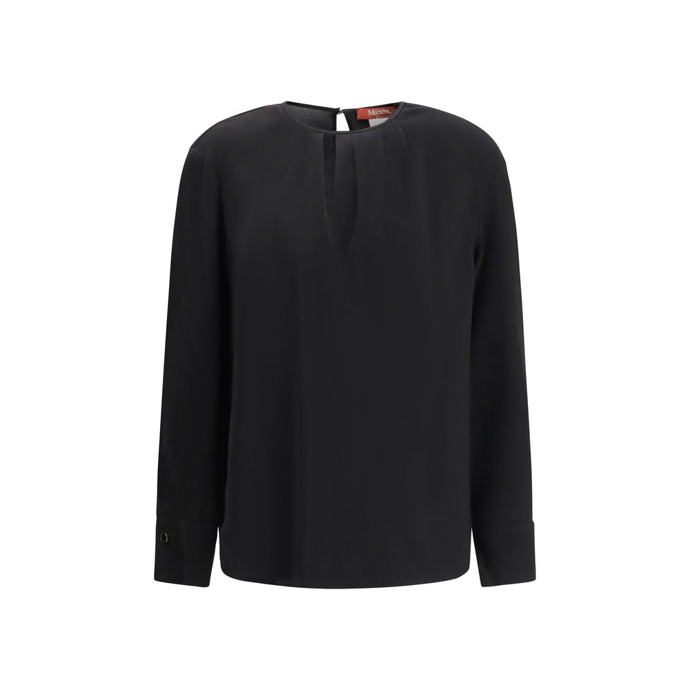 Max Mara Black Triacetate Blouse-1