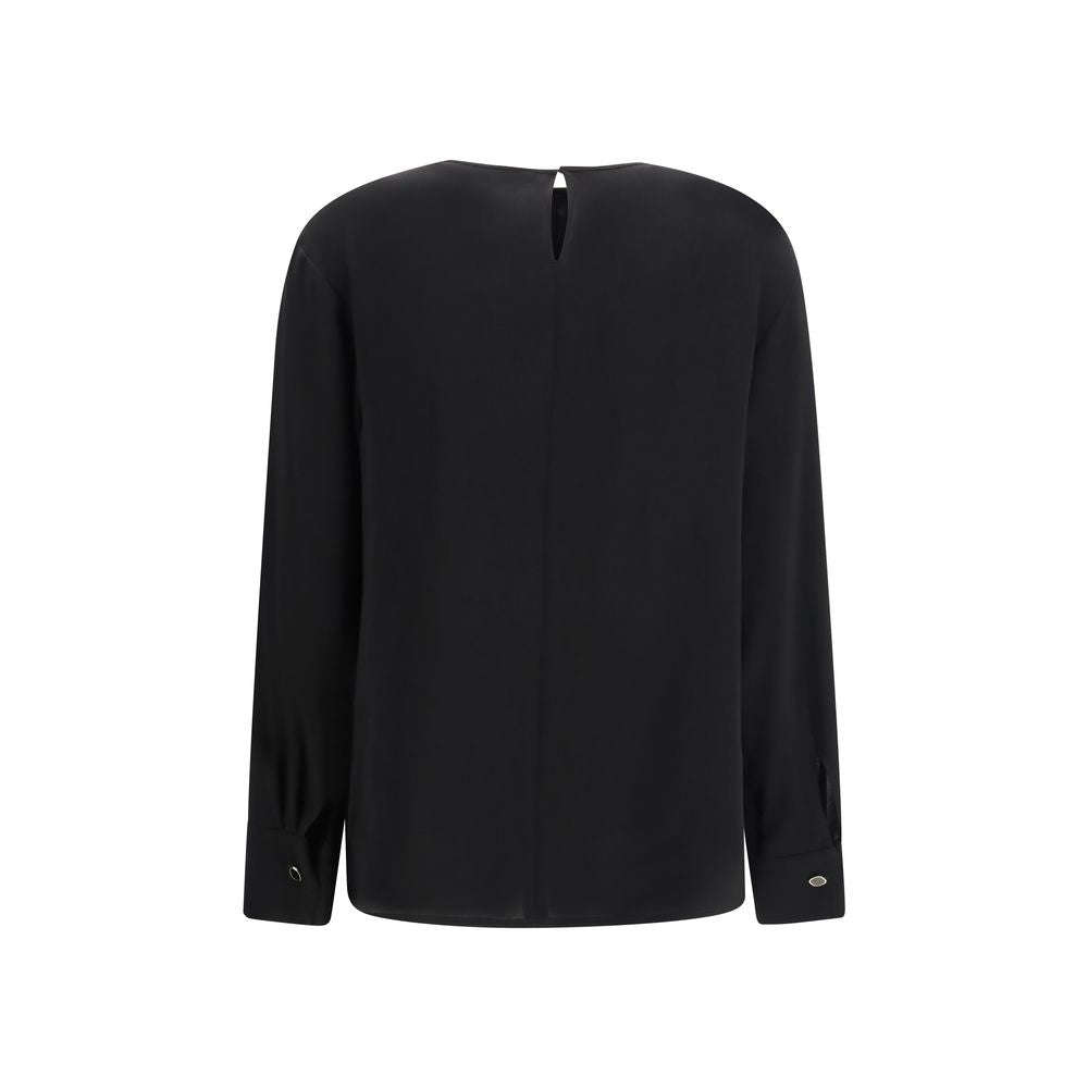 Max Mara Black Triacetate Blouse-2