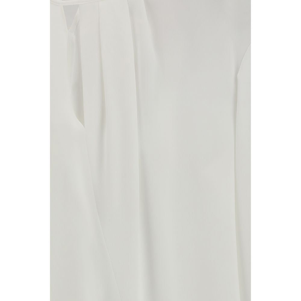 Max Mara Weiße Triacetat-Bluse-3