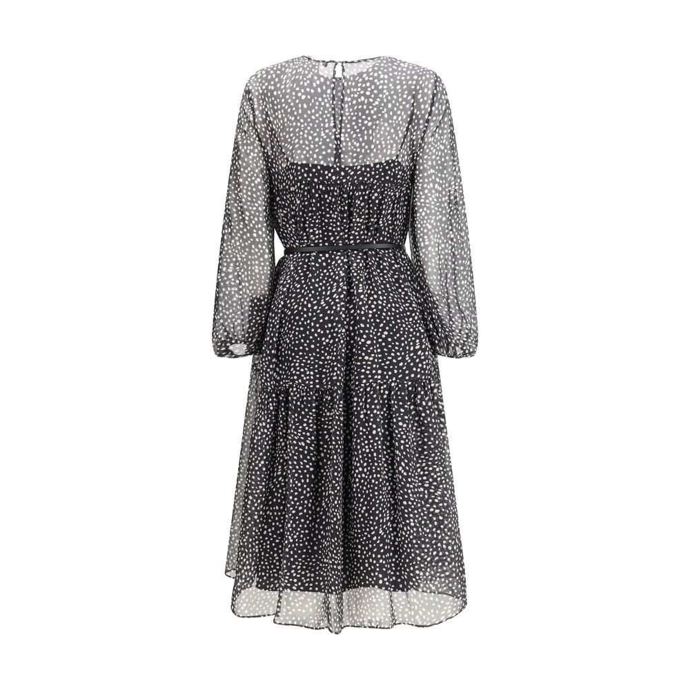 Max Mara Schwarzes Seidenkleid für den Alltag-2