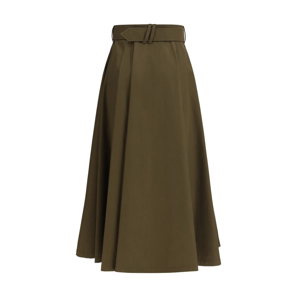 Burberry Zweifarbiger Baumwoll-Midirock-2