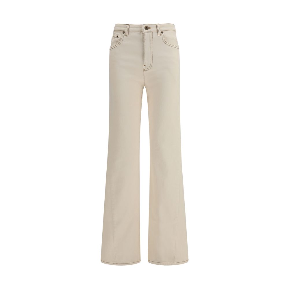 Burberry beige cotton bootcut jeans