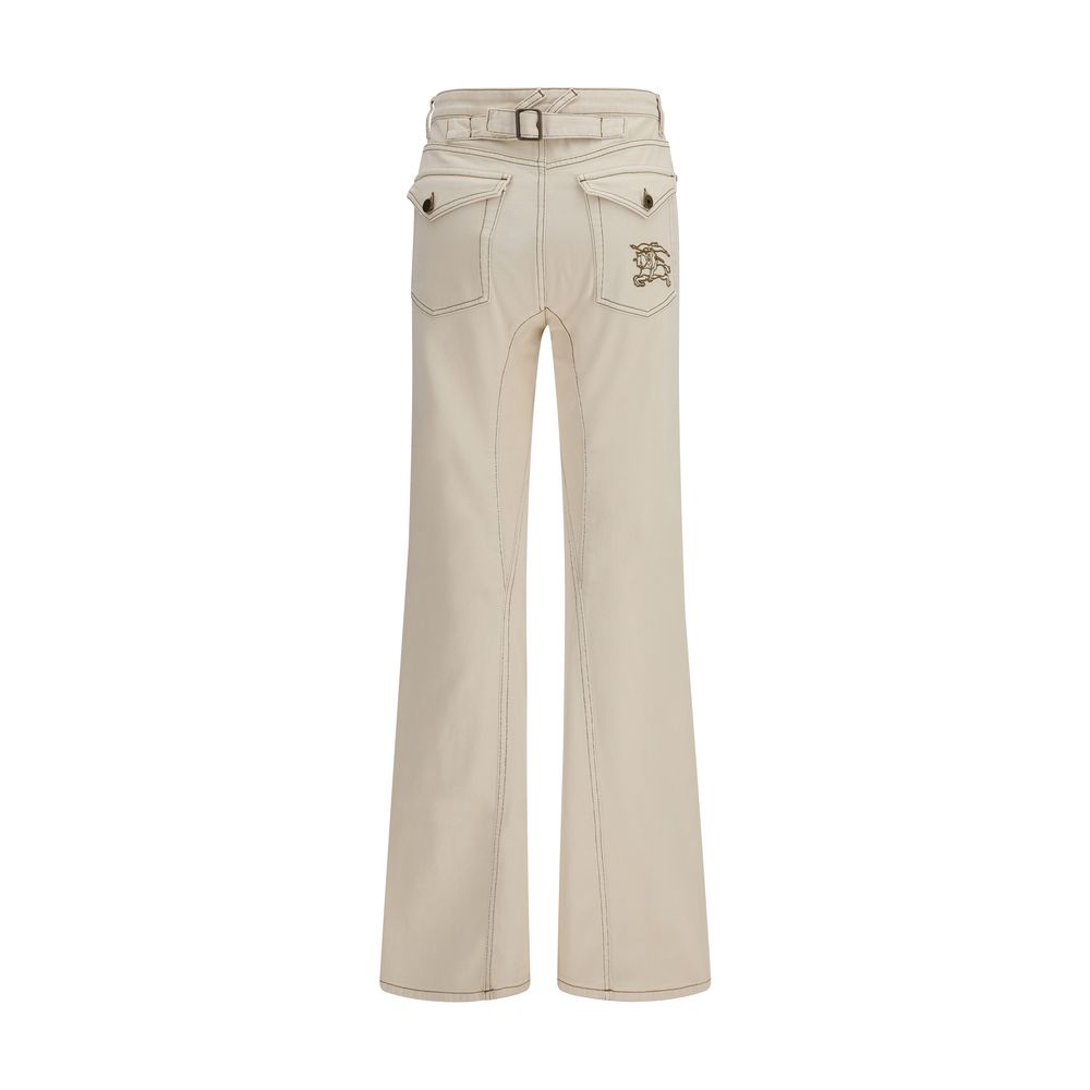 Burberry beige cotton bootcut jeans-2