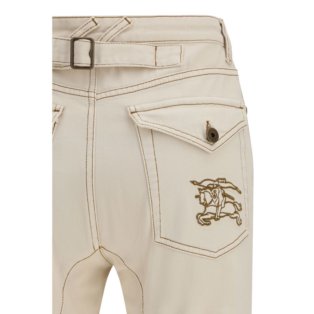 Burberry beige cotton bootcut jeans-3